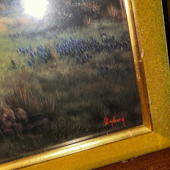 Vintage Windberg Rustic Farm Landscape Art - Picture 2 of 10